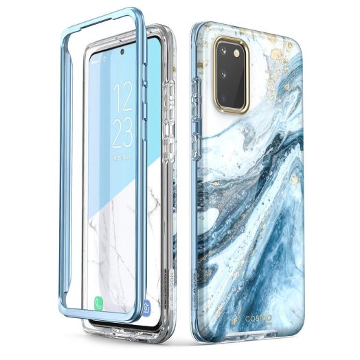 i-Blason Cosmo Series Case for Samsung Galaxy S20 5G (2020 Release), Slim Stylish Protective Bumper Case Without Built-in Screen Protector, 6.2'' (Blue)