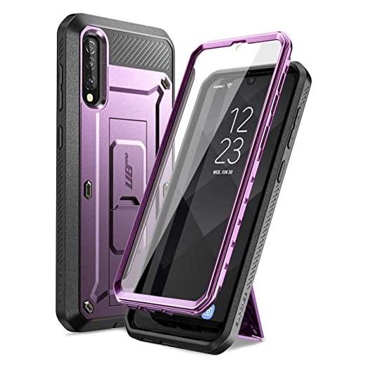 SUPCASE Unicorn Beetle Pro Series Phone Case for Samsung Galaxy A50/A30s, Built-in Screen Protector Full-Body Rugged Holster Case for Galaxy A50 2019 Release (MetallicPurple)