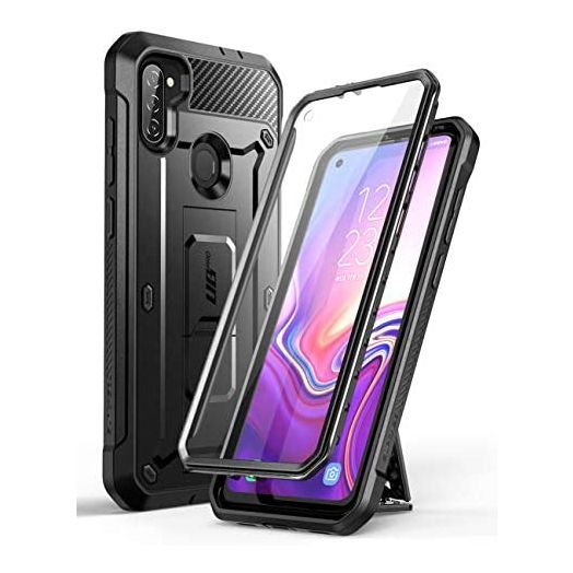 SupCase Unicorn Beetle Pro Series Case Designed for Samsung Galaxy A11 (2020 Release), Full-Body Rugged Holster & Kickstand Case with Built-in Screen Protector (Black)