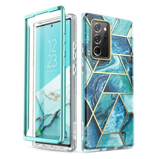 i-Blason Cosmo Series Protective Bumper Case for Galaxy Note 20 Ultra (2020 Release), Marble Ocean