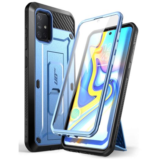 SUPCASE for Samsung Galaxy A51 5G Case [Not Fit Galaxy A51 4G Version], [Built-in Screen Protector & Stand & Belt Clip] Full-Body Heavy Duty Rugged Protective Phone Case for Galaxy A51 5G, Blue