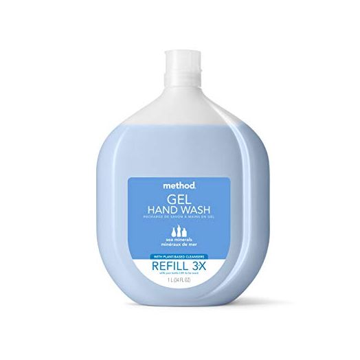 Method Gel Hand Soap Refill, Sea Minerals, Recyclable Bottle, 34 oz, 1 pack