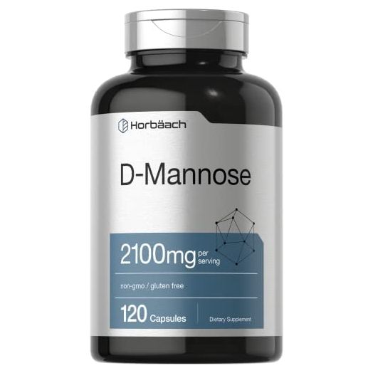 D Mannose Capsules | 2100 mg | Highest Potency | 120 Count | Non-GMO & Gluten Free | by Horbaach