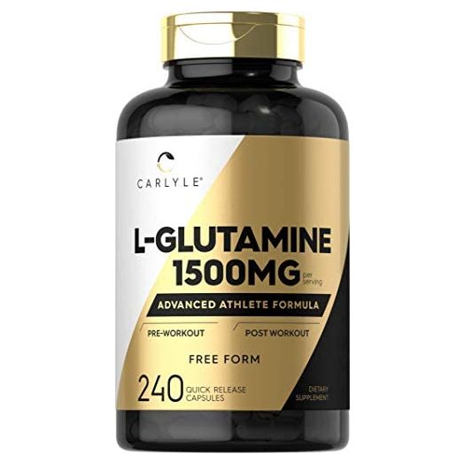 Carlyle L Glutamine Capsules, 1500mg, 240 Count, Non-GMO, Gluten Free Supplement