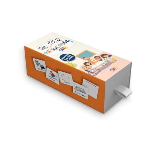 Speech Therapy Materials | Learning Resources | Special Education Classroom Must Haves - Learning Resource with Flash Cards of Pictograms in English Language - My Chest of Pictograms | PECS Cards