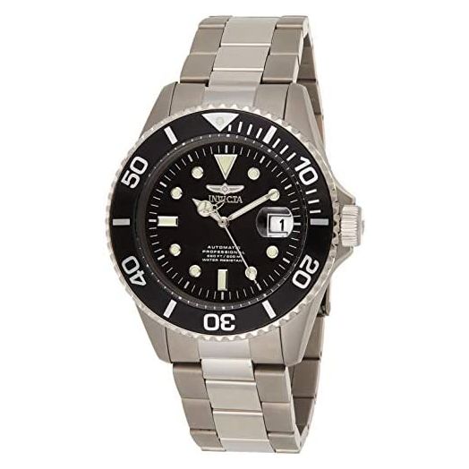 Invicta Men's 0420 Pro Diver Automatic Black Dial Titanium Watch