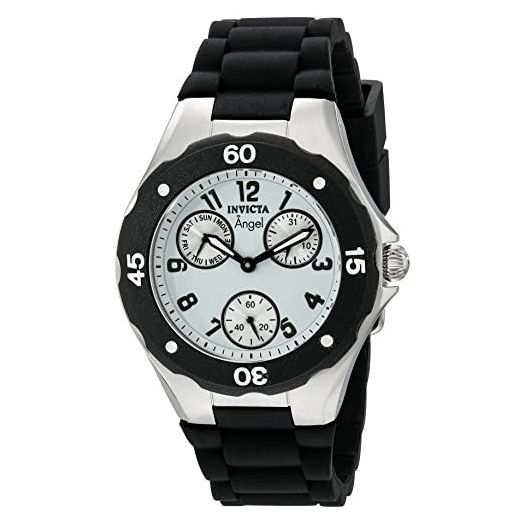 Invicta Women's 0733 Angel Collection Black Polyurethane Watch