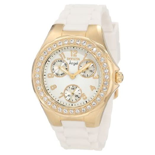 Invicta Women's Angel Jelly Fish Crystal Accented White Dial Watch