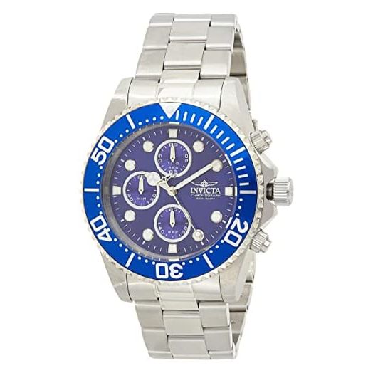 Invicta Men's 1769 Pro Diver Collection Stainless Steel Bracelet Watch with Silver/Blue Dial