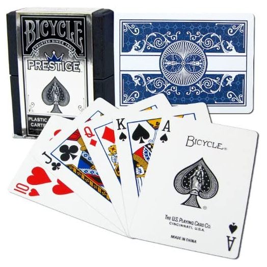 Bicycle Prestige Plastic Playing Cards (Blue)