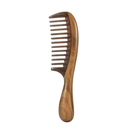 Louise Maelys Hair Comb Wooden Wide Tooth Comb for Curly Hair Detangling Sandalwood Comb