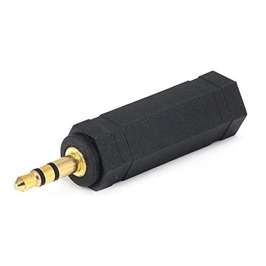Monoprice 3.5mm Stereo Plug to 6.35mm (1/4 Inch) Stereo Jack Adaptor - Gold Plated