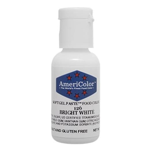 Food Coloring AmeriColor - Bright White Soft Gel Paste, .75 Ounce
