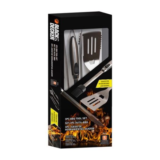 Black & Decker 3-Piece BBQ Accessory Kit