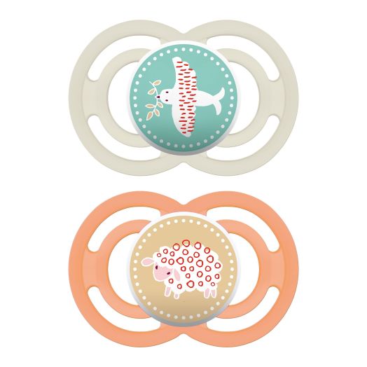 MAM Perfect Pacifier, 6+ Months, Girl, 2 Pack