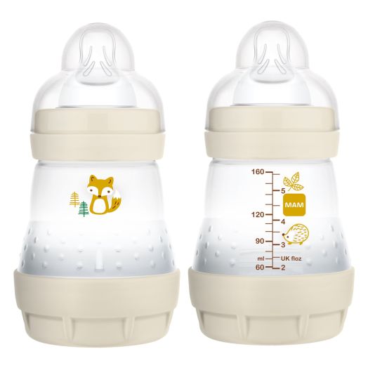 MAM Easy Start Matte Anti-Colic Bottle, 5 oz, Unisex, 2 pack