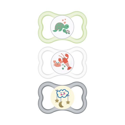 MAM Air Day & Night Pacifier, 6+ Months, Unisex, 3 pack