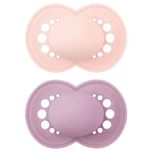 MAM Original Matte Pacifier, 6-16 Months, Girl, 2 Pack
