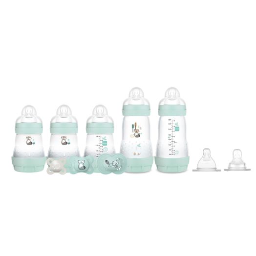 MAM Baby Bottle and Pacifier Matte Gift Set, Boy, 10 Pack