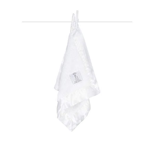 Little Giraffe Chenille Blanky, 14" X 14", White