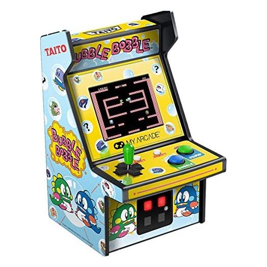 My Arcade Micro Player Mini Arcade Machine: Bubble Bobble, 6.75 Inch Collectible, Color Display, Speaker