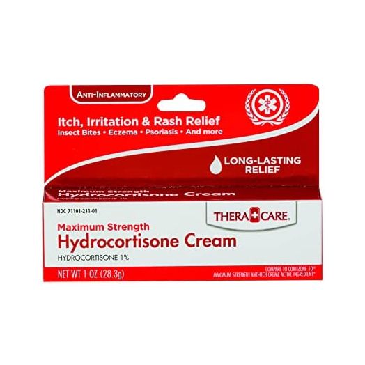 Thera|Care Hydrocortisone Cream | Maximum Strength | Itch Irritation and Rash Relief | 1 oz