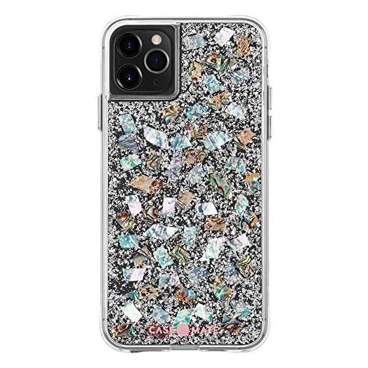 Case-Mate - KARAT - Case for iPhone 11 Pro Max - Real Mother of Pearl & Silver Elements - 6.5 inch - Mother of Pearl