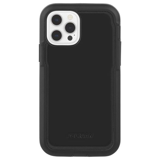 Pelican Marine Active Series iPhone 12 Case / iPhone 12 Pro Case 6.1' [Wireless Charging Compatible] [IP54 Rated] Water Resistant Phone Case with Lanyard Strap [18ft MIL-Grade Drop Protection] - Black