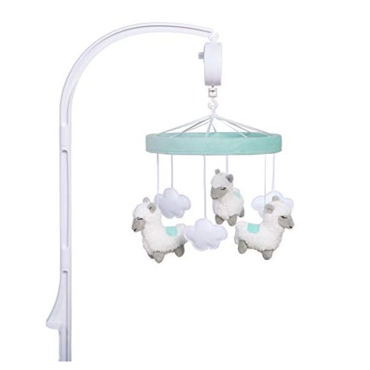 Sammy & Lou Llama Baby Crib Mobile with Music, Crib Mobile Arm Fits Standard Crib Rail