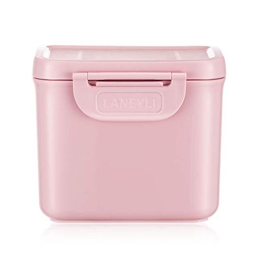 LANEYLI Formula Dispenser with Scoop Milk Powder Formula Containers for Travel Baby Food Storage and Snack Cup for Outdoor Activities On-The-Go Pink(Outer Box Capacity: 0.92 LB(420 g))