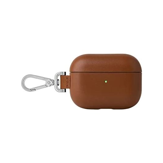 Native Union Leather Case for AirPods Pro with Clip – Handcrafted Fully-Wrapped Genuine Italian Leather case – Compatible with Wireless Chargers (Tan)