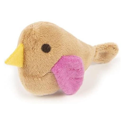 SmartyKat Chickadee Chirp Electronic Sound Cat Toy, Contains Catnip, Battery Powered - Light Brown, One Size