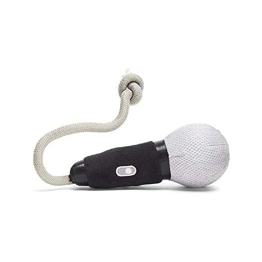 Barkbox Drop The Mic Dog Rope Toy, Large Dog Breeds - Durable Interactive Tug T-Shirt Rope Toy with Hidden Spiky Chew Ball for Aggressive Chewers, Puppy Teething, Exercise, Training, Boredom, Play