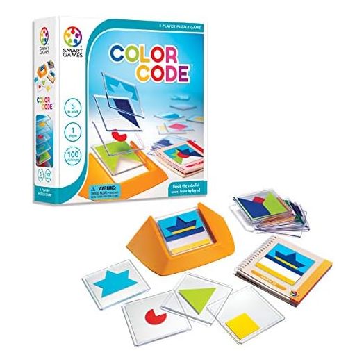 SmartGames Color Code Cognitive Skill-Building Puzzle Game Featuring 100 Challenges for Ages 5 - Adult