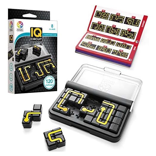 SmartGames IQ Circuit Portable Travel Game with 120 Challenges for Ages 8-Adult