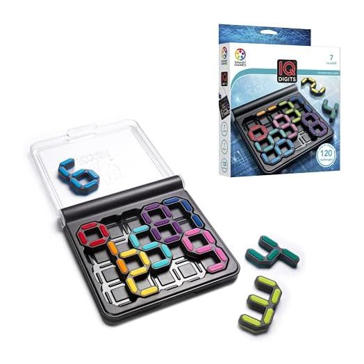 SmartGames IQ Digits Math Deduction Travel Game for Ages 7 - Adult with 120 Challenges