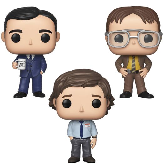 Funko POP! TV The Office Collectors Set 1 - Michael Scott, Dwight Schrutte, Jim Halpert (Possible Limited Chase Edition)