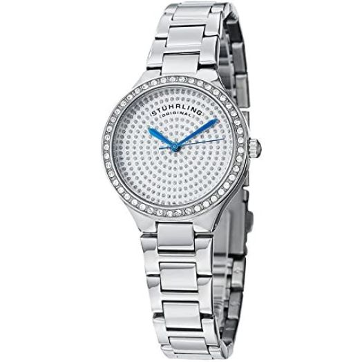 Stuhrling Original Women's 683.01 Symphony Swiss Quartz Crystal Dial Silver Watch