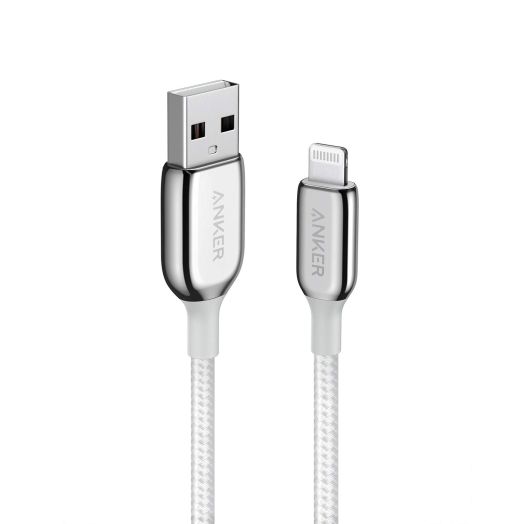 Anker Powerline+ III Lightning to USB A Cable, (3ft MFi Certified), USB Charging/Sync Lightning Cord Compatible with iPhone 11 / Xs MAX/XR/X / 8/7 / iPad and More (Silver)