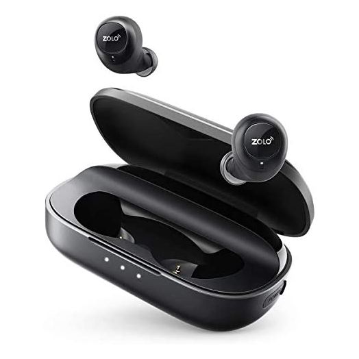 True Wireless Headphones, ZOLO Liberty [Upgraded] 8-Hour Playtime (100 Hours with Charging Case), Bluetooth 5 Bluetooth Earbuds with Graphene Driver Technology, IPX5 Sweatproof, Handsfree Stereo Calls