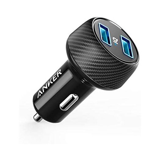 Anker 24W 4.8A Car Charger, 2-Port Ultra-Compact PowerDrive 2 Elite with PowerIQ Technology and LED for iPhone XS/Max/XR/X/8/7/6/Plus, iPad Pro/Air/Mini, Galaxy Note/S Series, LG, Nexus, HTC, and More