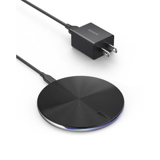 Anker PowerWave Pad Lite + Wireless Charging Pad with Power Adapter, 5W - Black