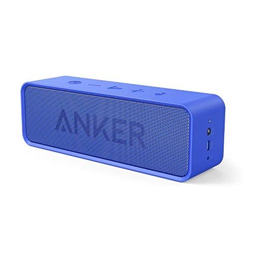 Anker Soundcore Bluetooth Speaker with 24-Hour Playtime, 66-Feet Bluetooth Range & Built-in Mic, Dual-Driver Portable Wireless Speaker with Low Harmonic Distortion and Superior Sound - Blue