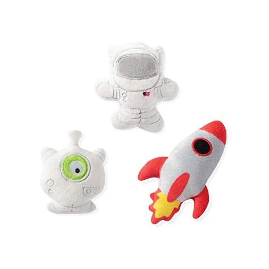 FRINGE STUDIO Pet Toy, Small Dog Toy Set, Space Themed, 3 Pieces (289405)