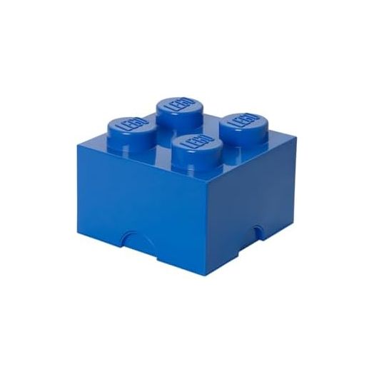 Room Copenhagen LEGO Storage Brick Box, 4.92 x 4.92 x 7.09 In, Brick 1, Black