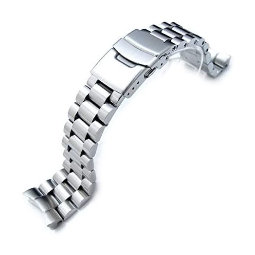 22mm Endmill watch band for SEIKO Diver SKX007, Brushed Solid Stainless Steel