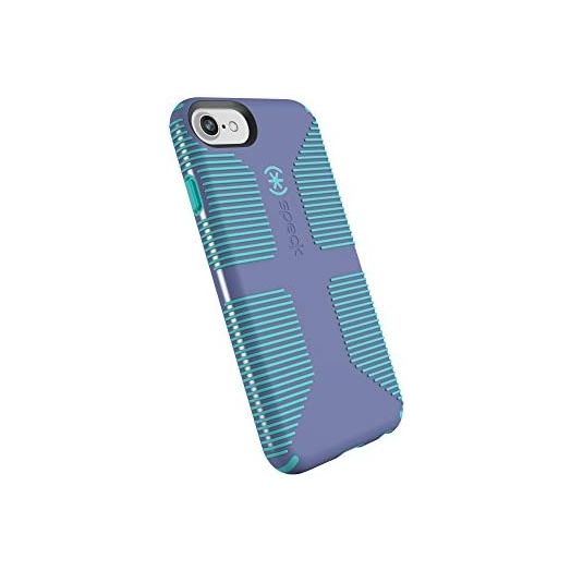 Speck Products CandyShell Grip iPhone SE (2022) Case| iPhone SE (2020)| iPhone 8| iPhone 7 - Wisteria Purple/Mykonos Blue
