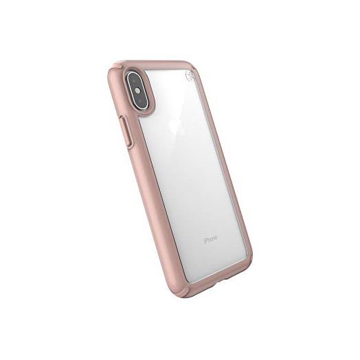 Speck Products Presidio Show iPhone Xs/iPhone X Case, Clear/Rose Gold