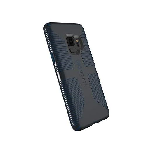 Speck Products Compatible Phone Case for Samsung Galaxy S9, CandyShell Grip Case, Charcoal Grey/Deep Sea Blue