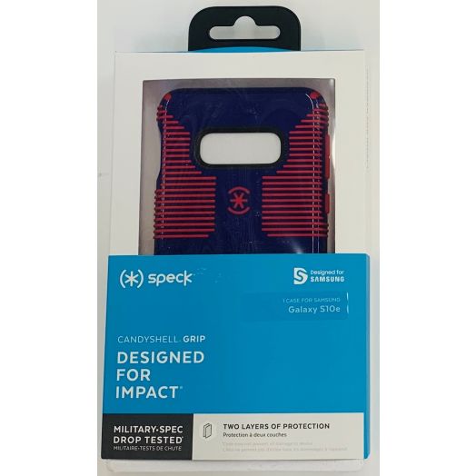 Speck Candyshell Grip Phone Case for Samsung Galaxy S10, Purple & Red
